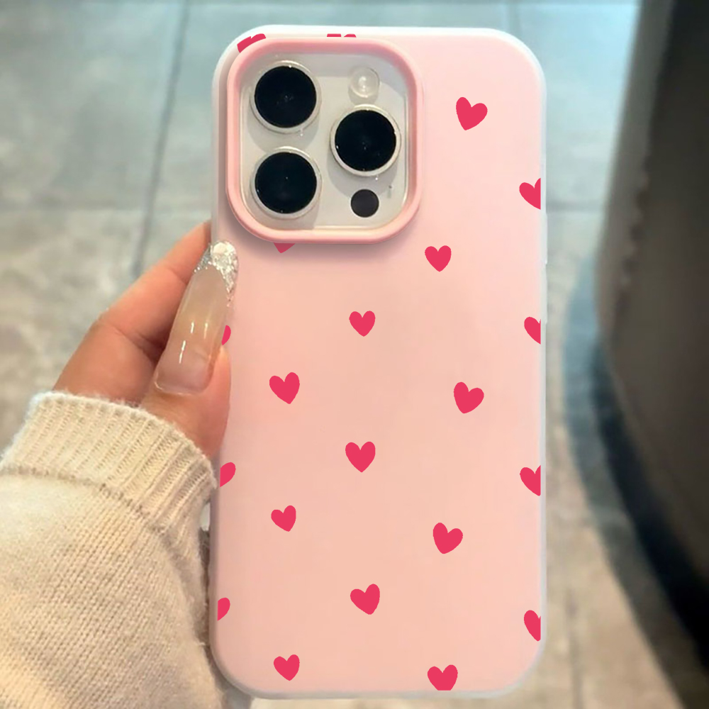 Xiaomi Redmi Note 13 - Red Love Heart Pattern Phone Case