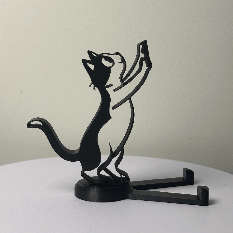 Abstract Hollow Line Cat Phone - Essential Tablet Accessories 评论和价格