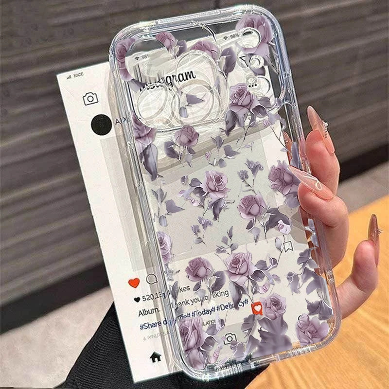 Korean Floral Leaves Clear TPU - Xiaomi Redmi Note 13 评论和价格
