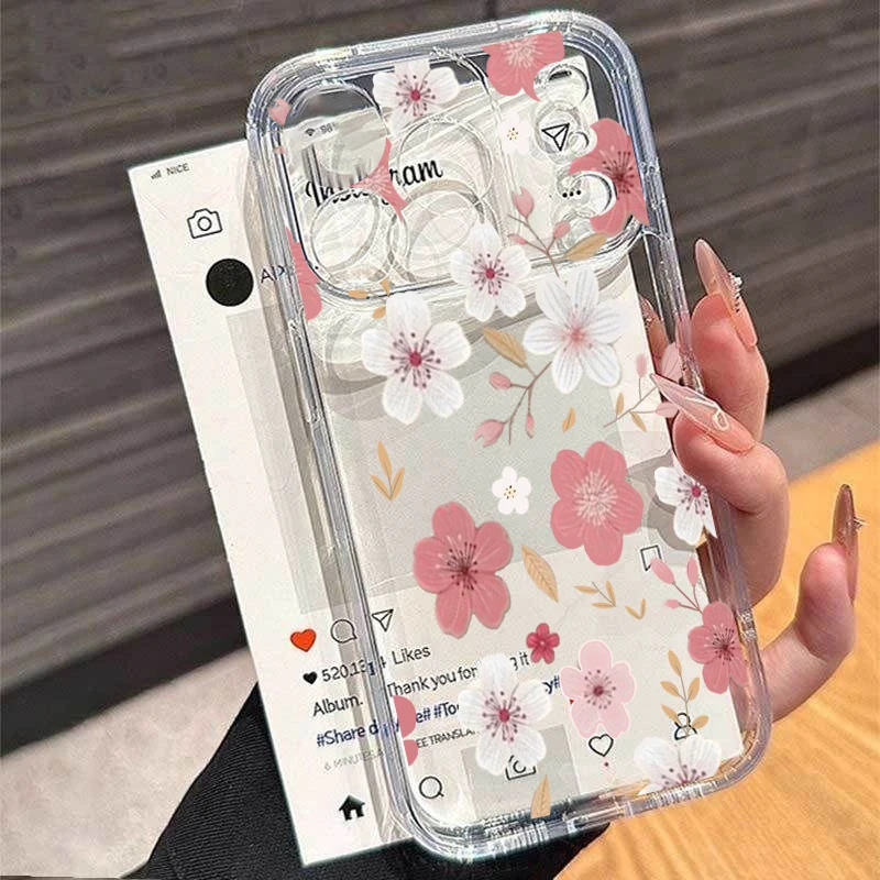 Korean Floral Leaves Clear TPU - Xiaomi Redmi Note 13 评论和价格