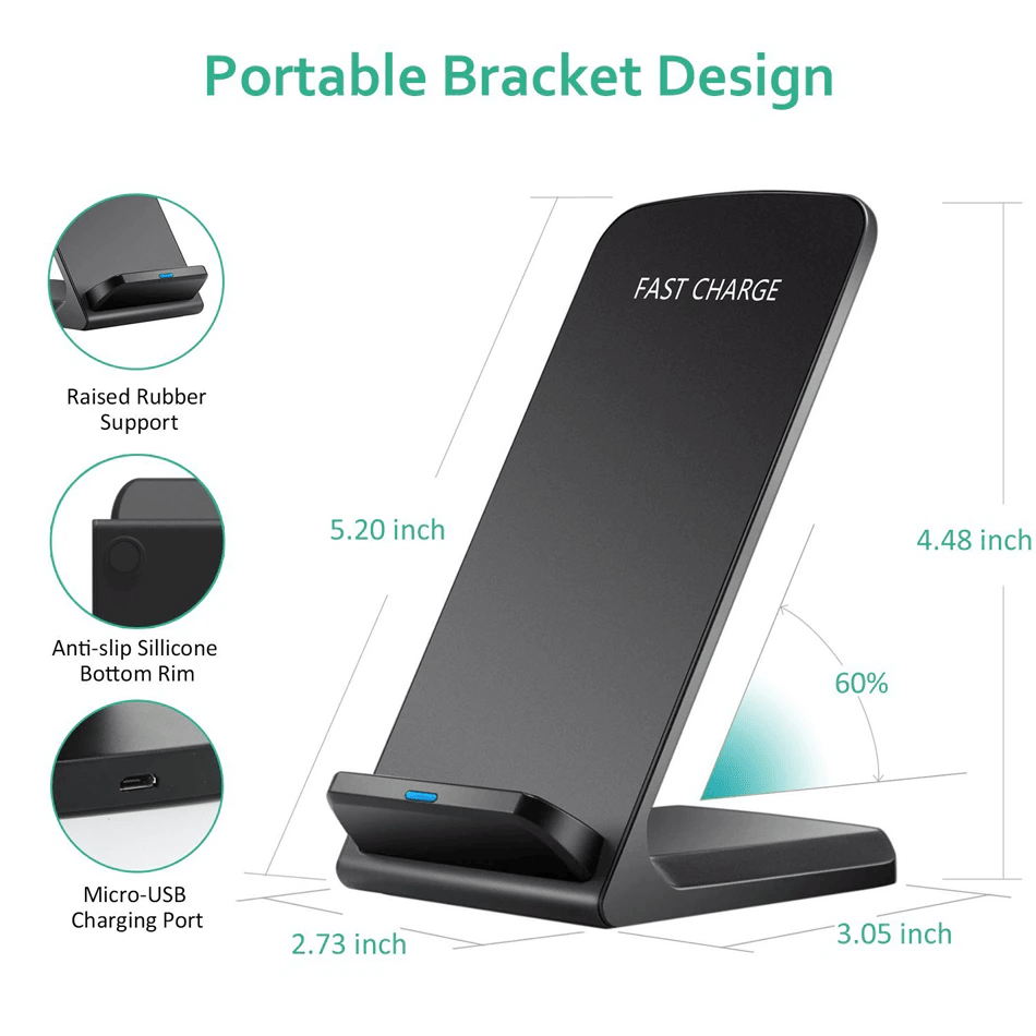 Qi Wireless Fast Charger Charg - Wireless Charging Pad 评论和价格
